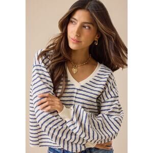 Altar’d State Raelynn V-Neck Striped Top